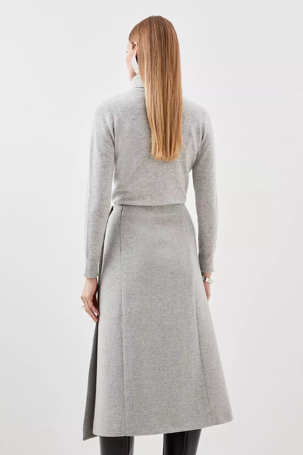 交換無料！ Double Belted Tweed Wrap Skirt | www.barkat.tv